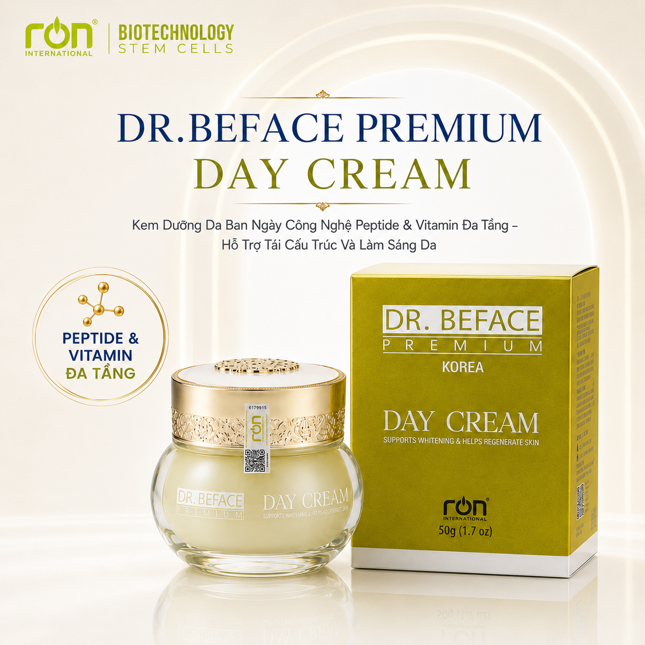 DAY CREAM Peptide Sinh Học Đa Tầng | Kem Dưỡng Phục Hồi &amp; Chống Lão Hóa Da Ban Ngày